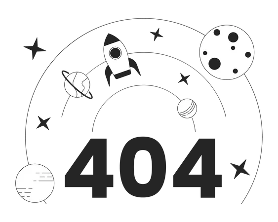 Error 404 de la ciencia espacial  Ilustración