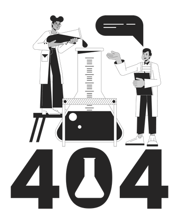 Error del experimento científico 404  Ilustración