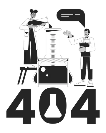 Error del experimento científico 404  Ilustración