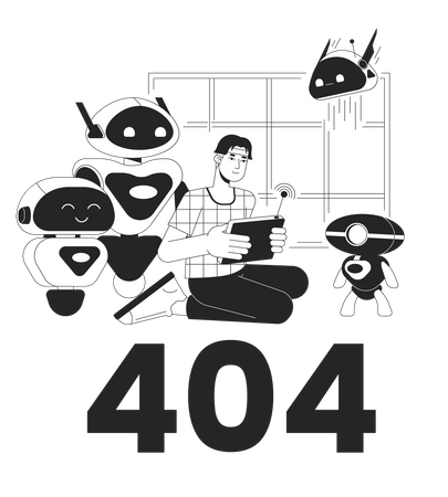 Error 404 del laboratorio científico robótico  Ilustración