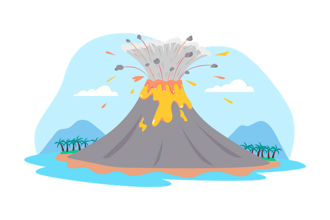 Éruption volcanique  Illustration