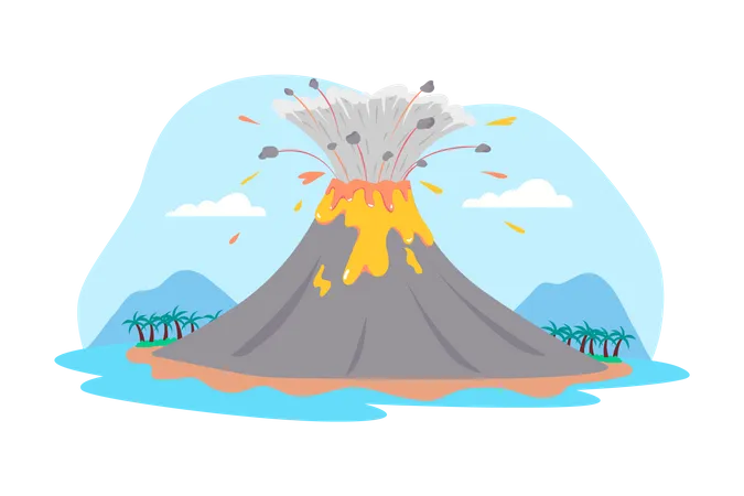 Éruption volcanique  Illustration