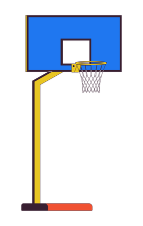 Escudo de basquete no poste  Ilustração