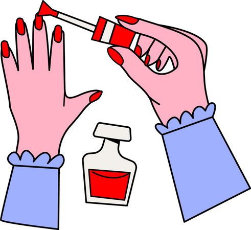 Esmalte de uñas  Ilustración