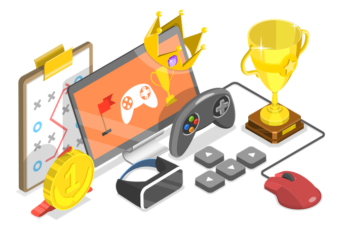 ESport Video Games Competition  Illustration