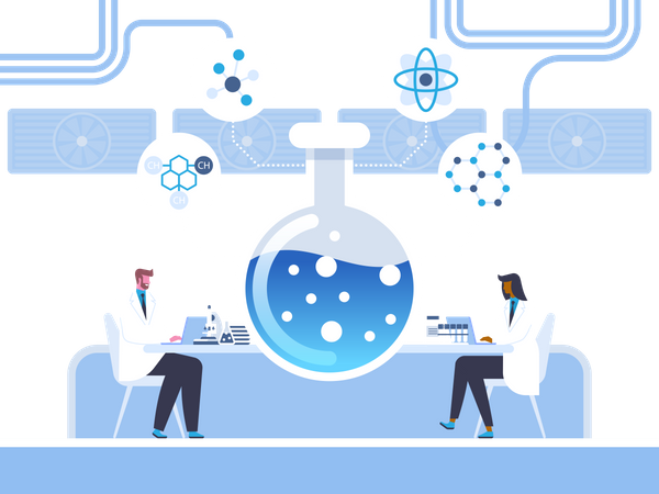 Expérience de biochimie  Illustration