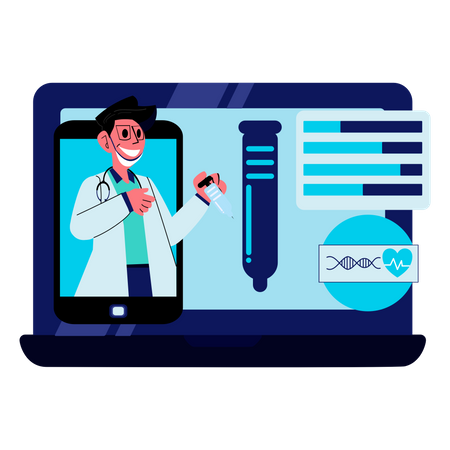 Explicación de la vacuna contra el virus corona  Ilustración