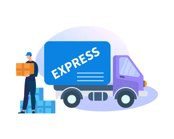 Express delivery  일러스트레이션