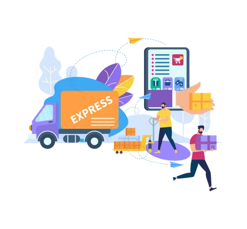 Express Delivery Service  Illustration