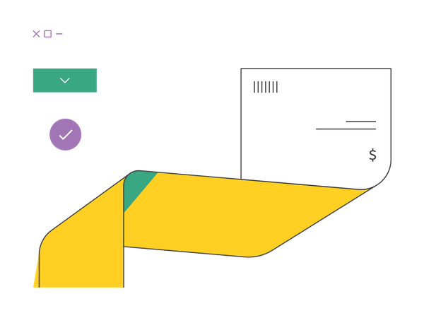 Factura de pago en línea  Ilustración