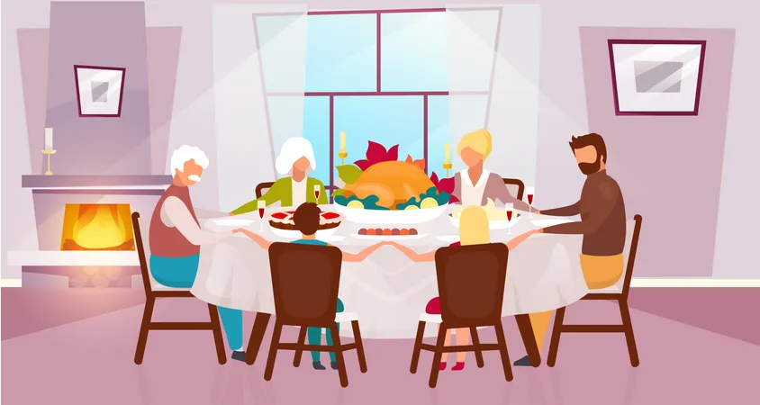 Family dinner  Illustration