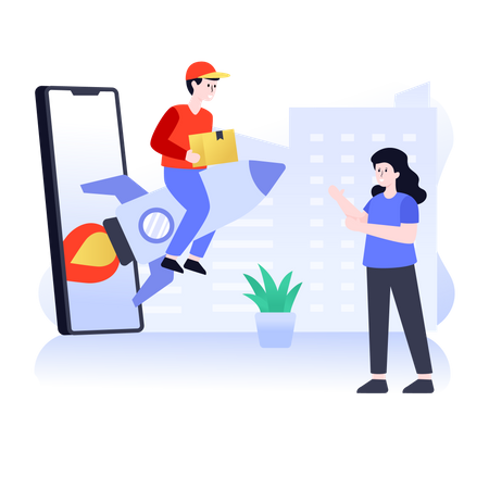 Fast Delivery  Illustration