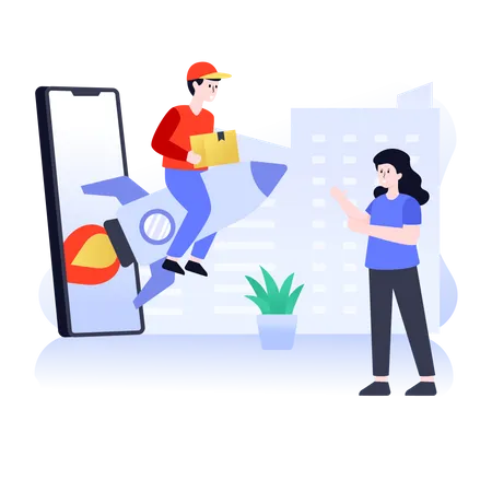 Fast Delivery  Illustration