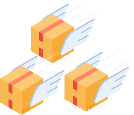 Fast product delivery  Illustration