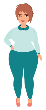 Fat woman  Illustration