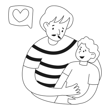 Father Love Son  Illustration