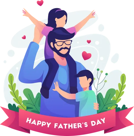 Feliz Día del Padre  Ilustración