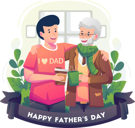 Feliz Día del Padre  Ilustración