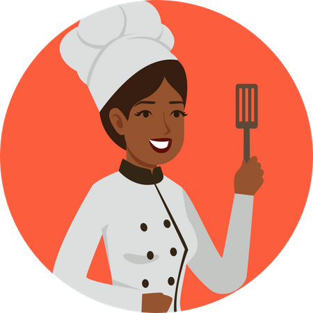 Female chef  イラスト