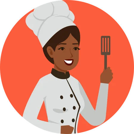 Female chef  イラスト