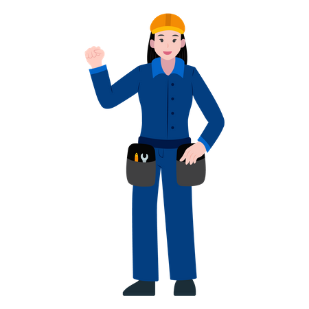 Female Constructor  Illustration