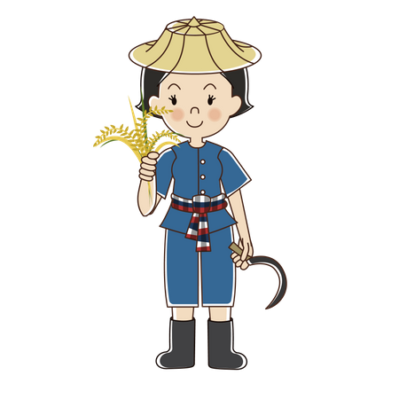 Female Farmer  Illustration