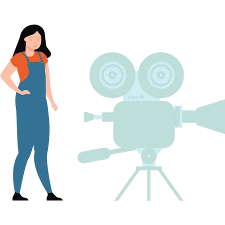 Female film director  Illustration