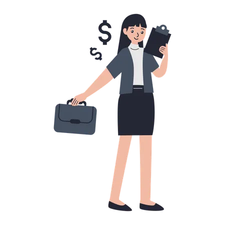 Female financial consultant  Illustration