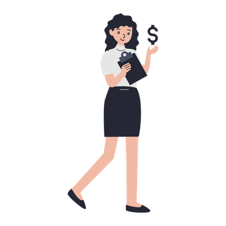 Female financial consultant  Illustration