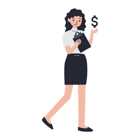 Female financial consultant  Illustration