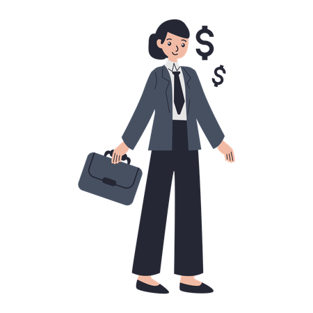 Female financial consultant  Illustration