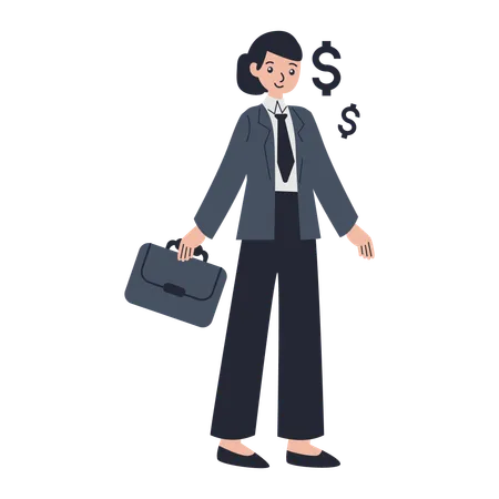 Female financial consultant  Illustration