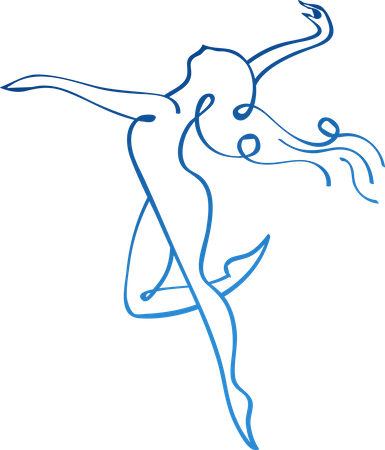 Female Gymnast  Illustration