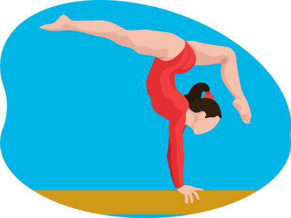 Female gymnast  Illustration