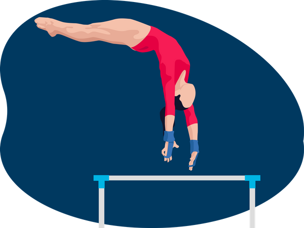 Female gymnast  Illustration