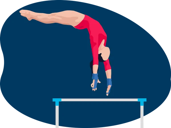 Female gymnast  Illustration