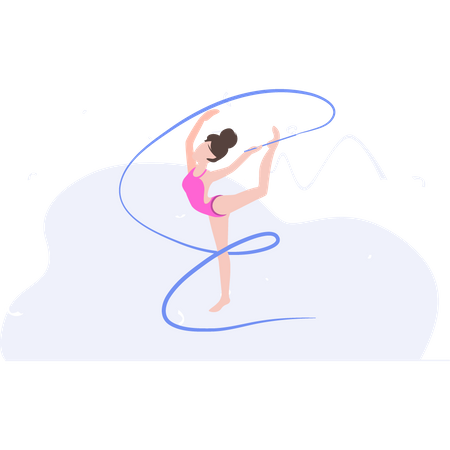 Female gymnast  Illustration