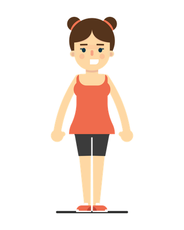 Female Kid Doing Yoga  Illustration