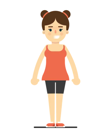 Female Kid Doing Yoga  Illustration