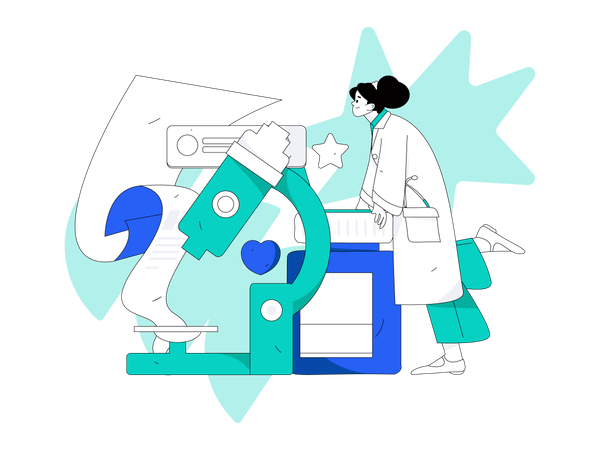 Female Lab researcher  Illustration