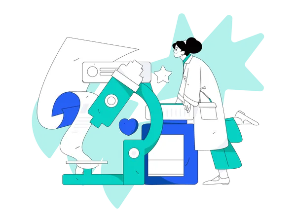 Female Lab researcher  Illustration