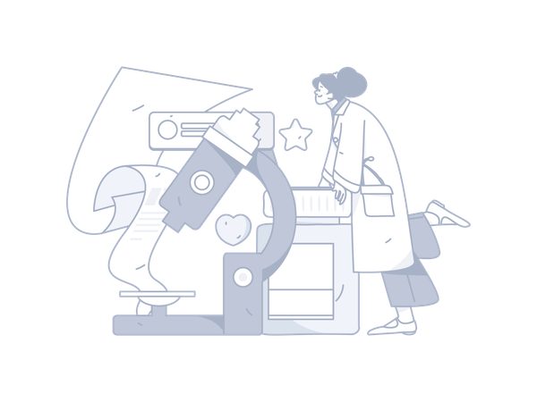 Female Lab researcher  Illustration