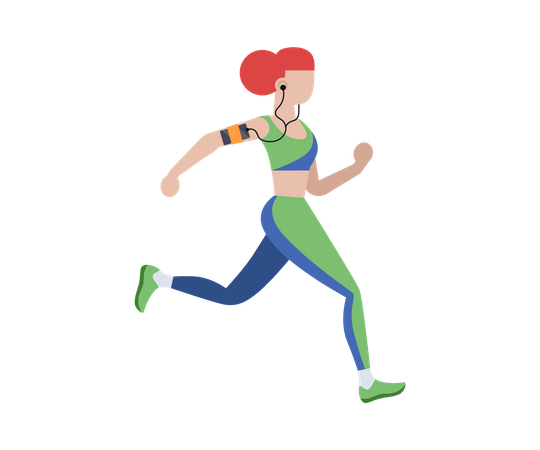 Female marathon runner  Illustration