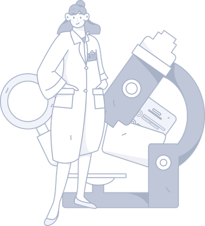 Female medical researcher  Illustration