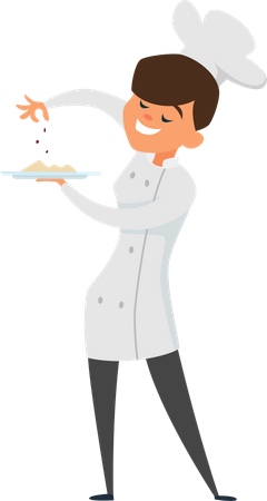 Female restaurant waiter  Illustration