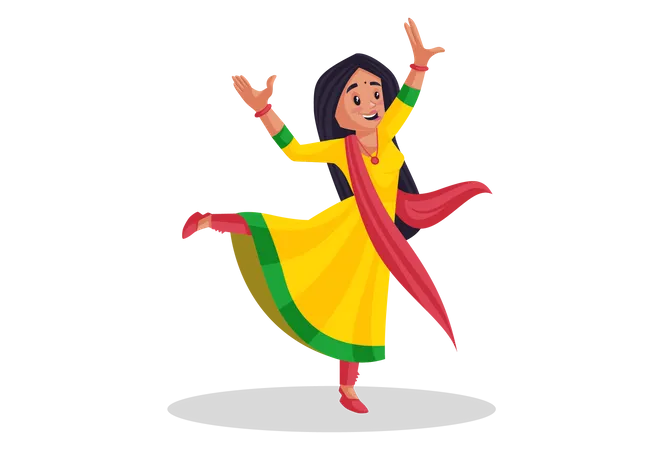 Female singer dancing  Illustration