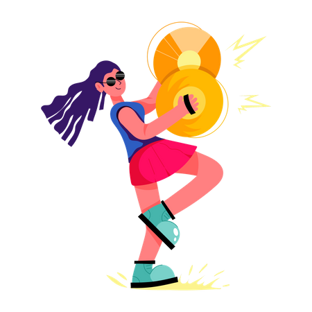 Cymbaliste féminine  Illustration