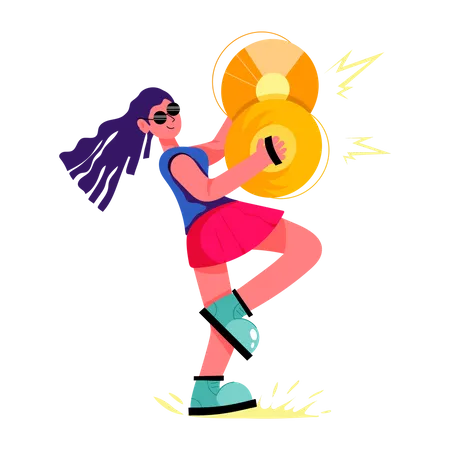 Cymbaliste féminine  Illustration