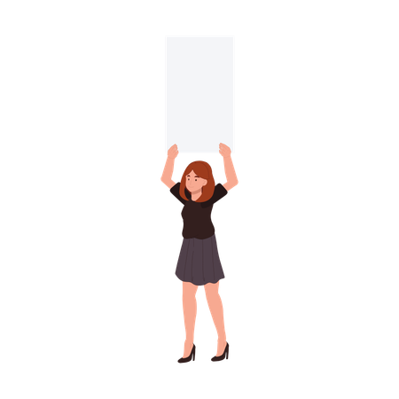 Femme faisant du marketing d'entreprise  Illustration