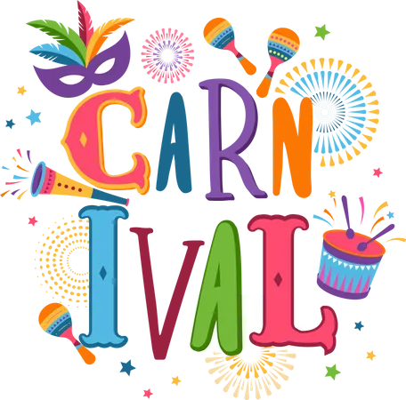 Festa de Carnaval  Ilustração